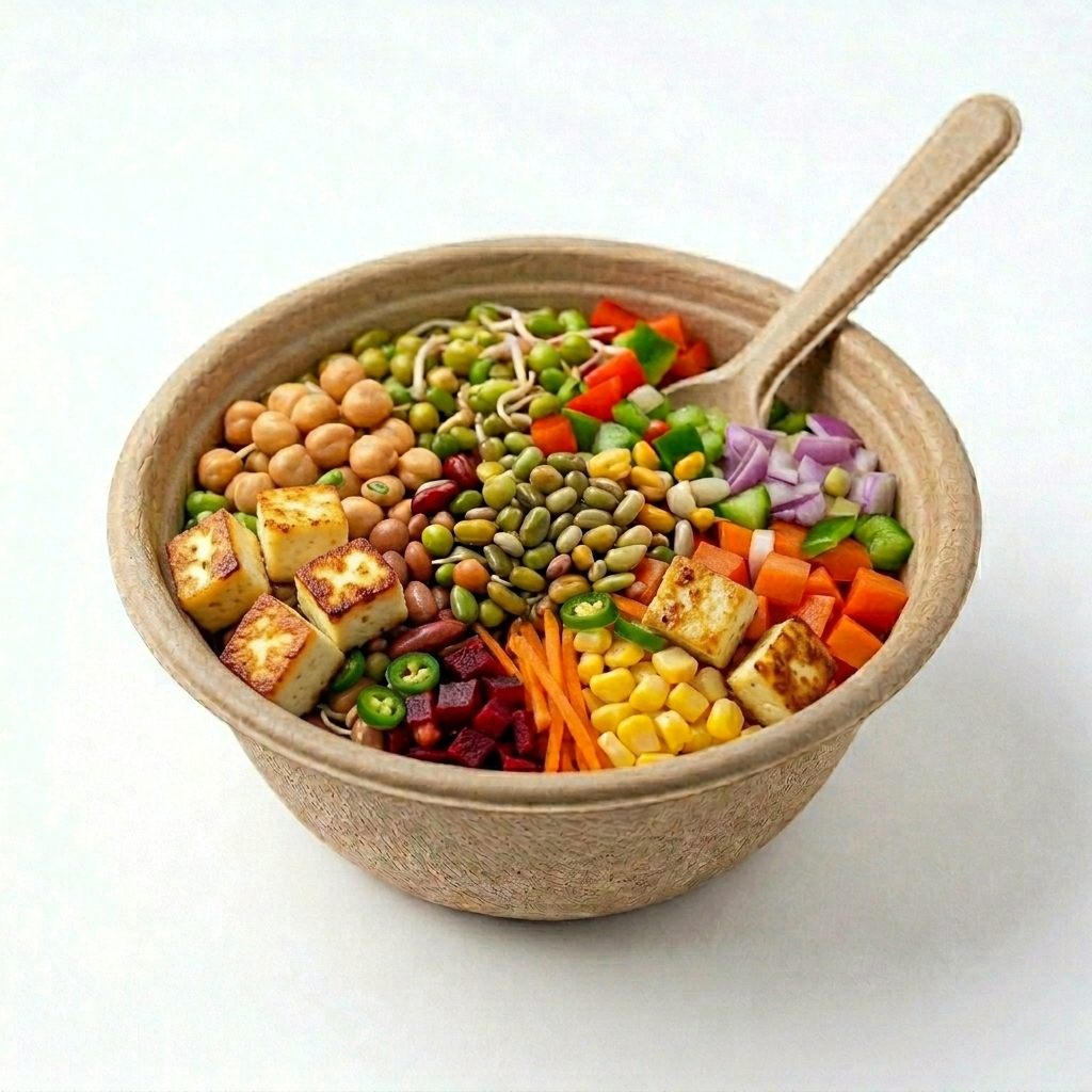 Sprout With Paneer Salad